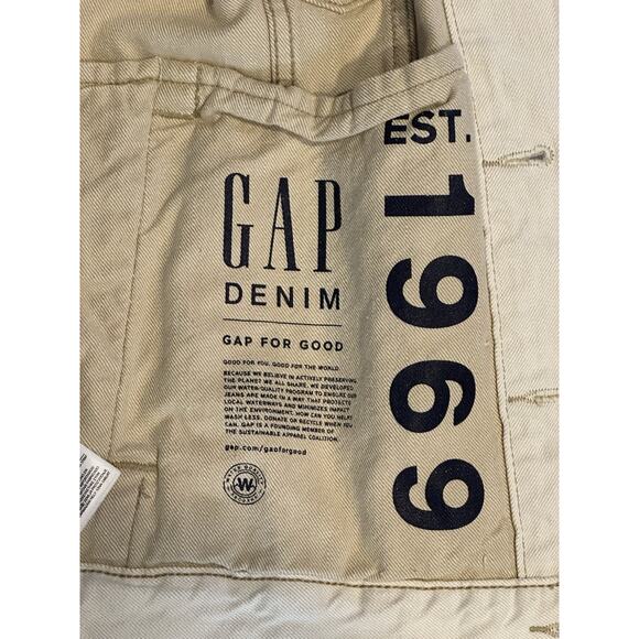 Gap Unisex Jean Jacket Cream Denim Icon Small 1990’s Vintage Y2K Casual Designer - Picture 4 of 8
